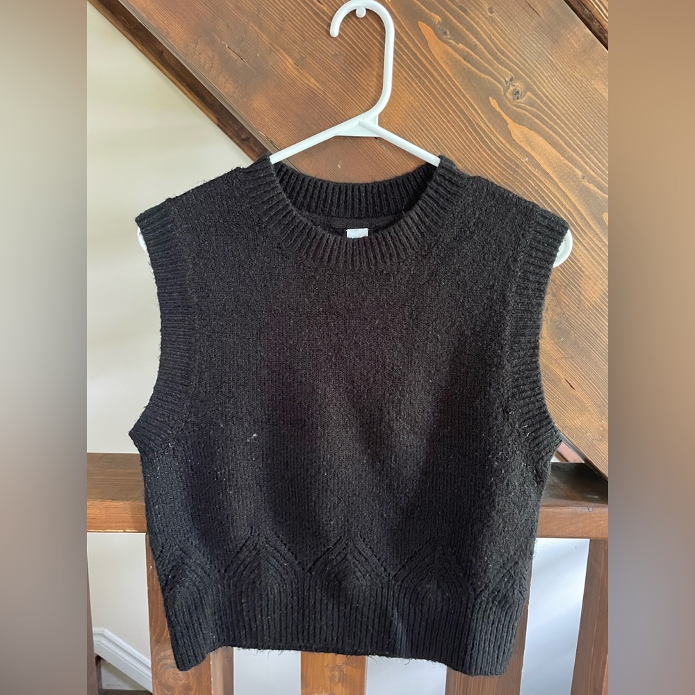 Twik Black Sleeveless Knit Sweater